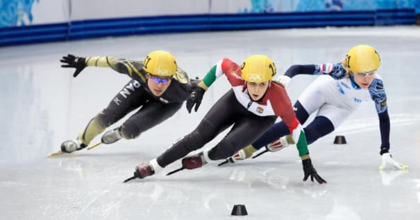 Could you tell us where the very first speed skaters glided into history?