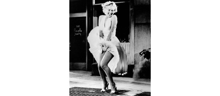 Who looks absolutely stunning in that famous white "subway grate" dress?